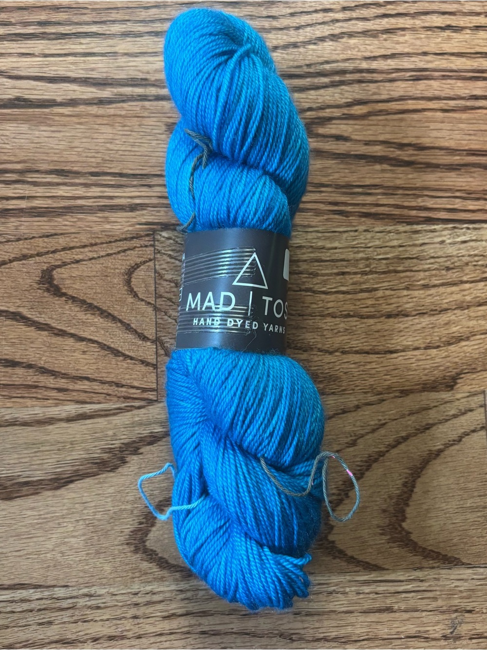 Madelinetosh Hand-Dyed Yarn Pashmina Glitch Vibrant Teal Blue Wool Cashmere Silk